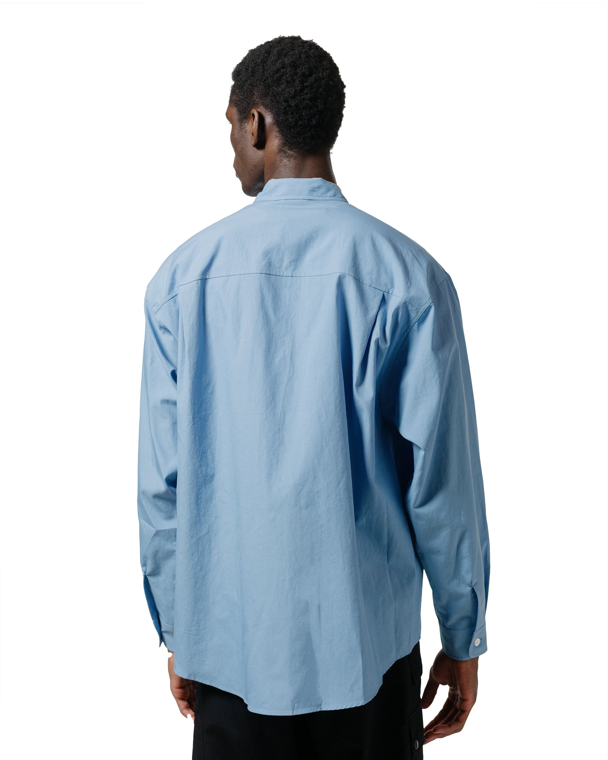 Washed Finx Twill Big Shirt Blue - 3