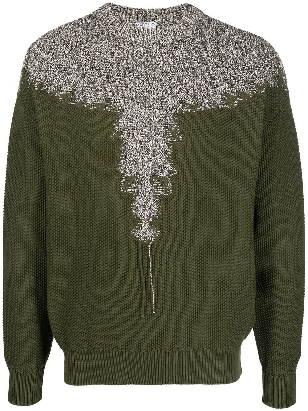 panelled knitted jumper - 1