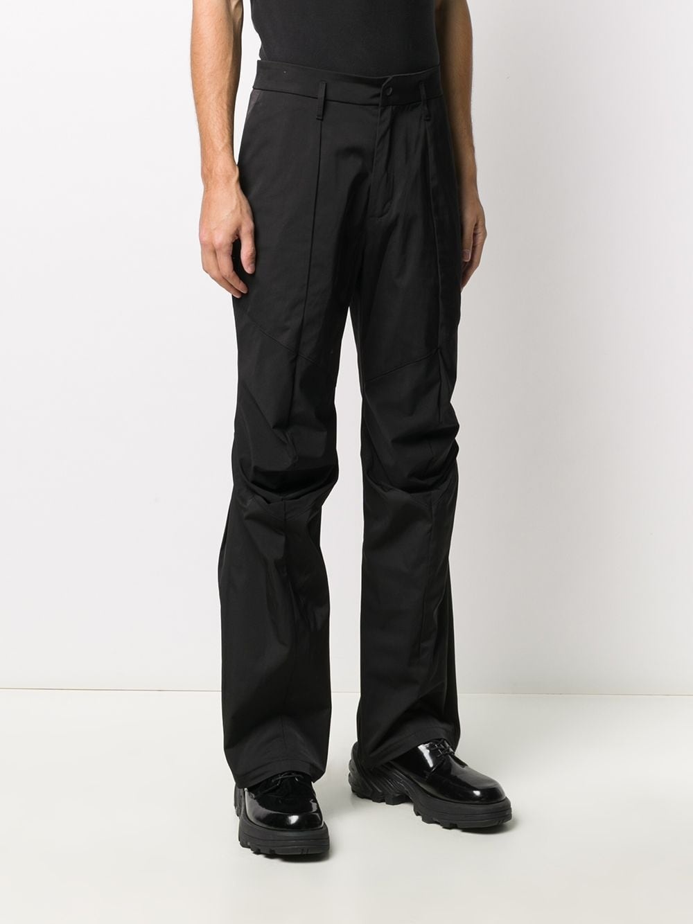 panelled straight-leg trousers - 3