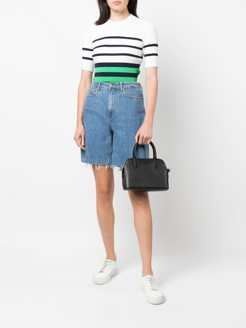 LACOSTE Chantaco piquÃ© leather mini tote bag outlook