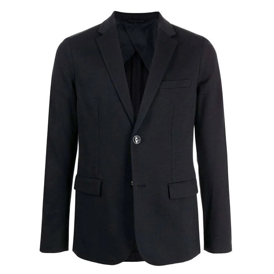 Emporio Armani Navy Single-Breasted Jacket - 1