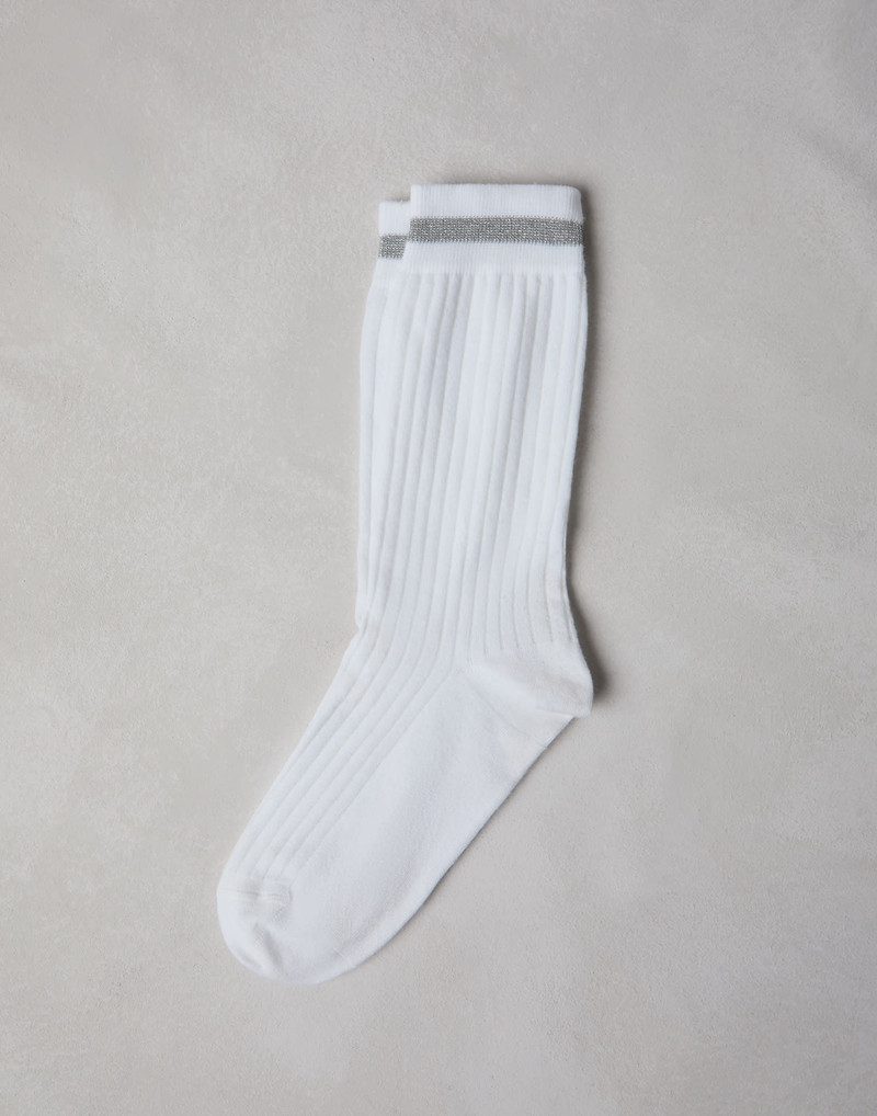 Ribbed cotton socks 1