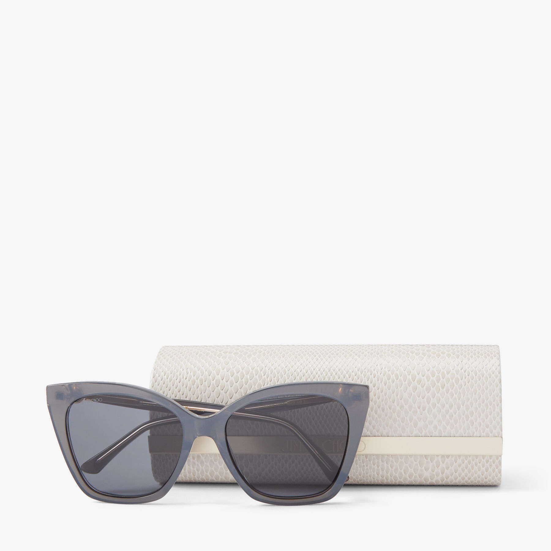 Rua/G
Pearled Grey Cat Eye Sunglasses with Pearls and Swarovski Crystals - 4