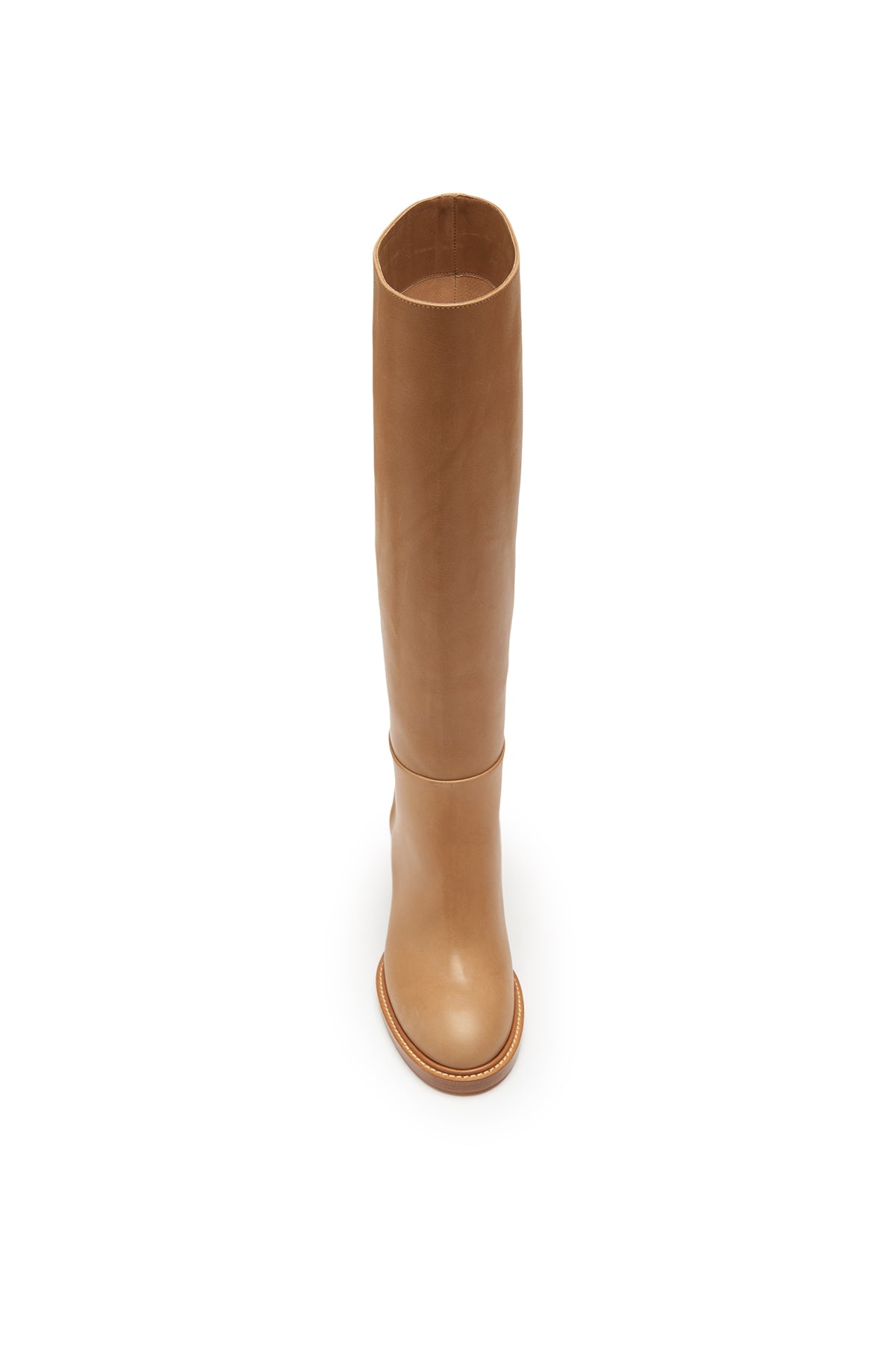 Bocca Knee High Boot in Dark Camel Leather - 4