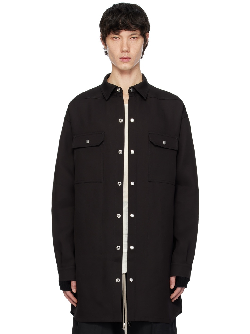 Black Press-Stud Shirt - 1