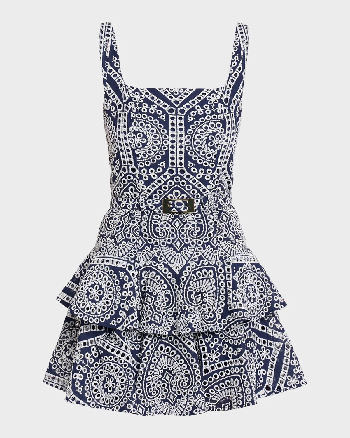 Lisette Cotton Eyelet Mini Dress - 1