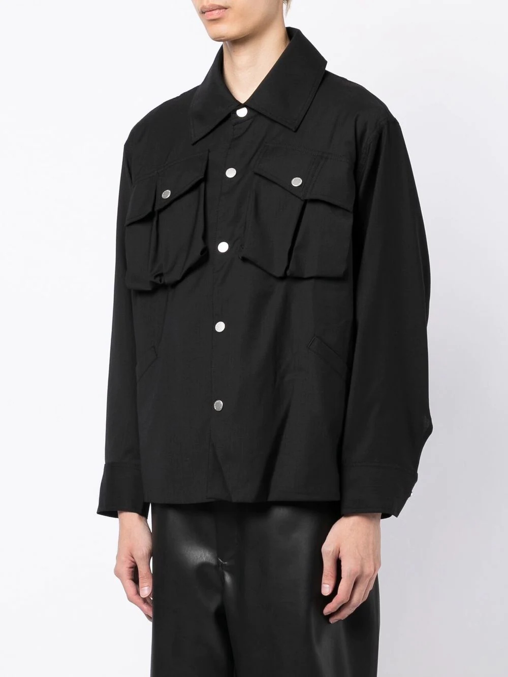 jade-stone shirt jacket - 3