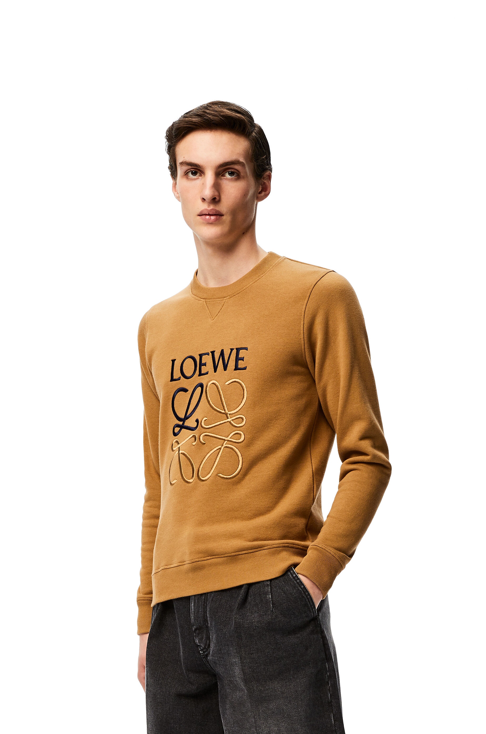 LOEWE Anagram embroidered sweatshirt in cotton - 3