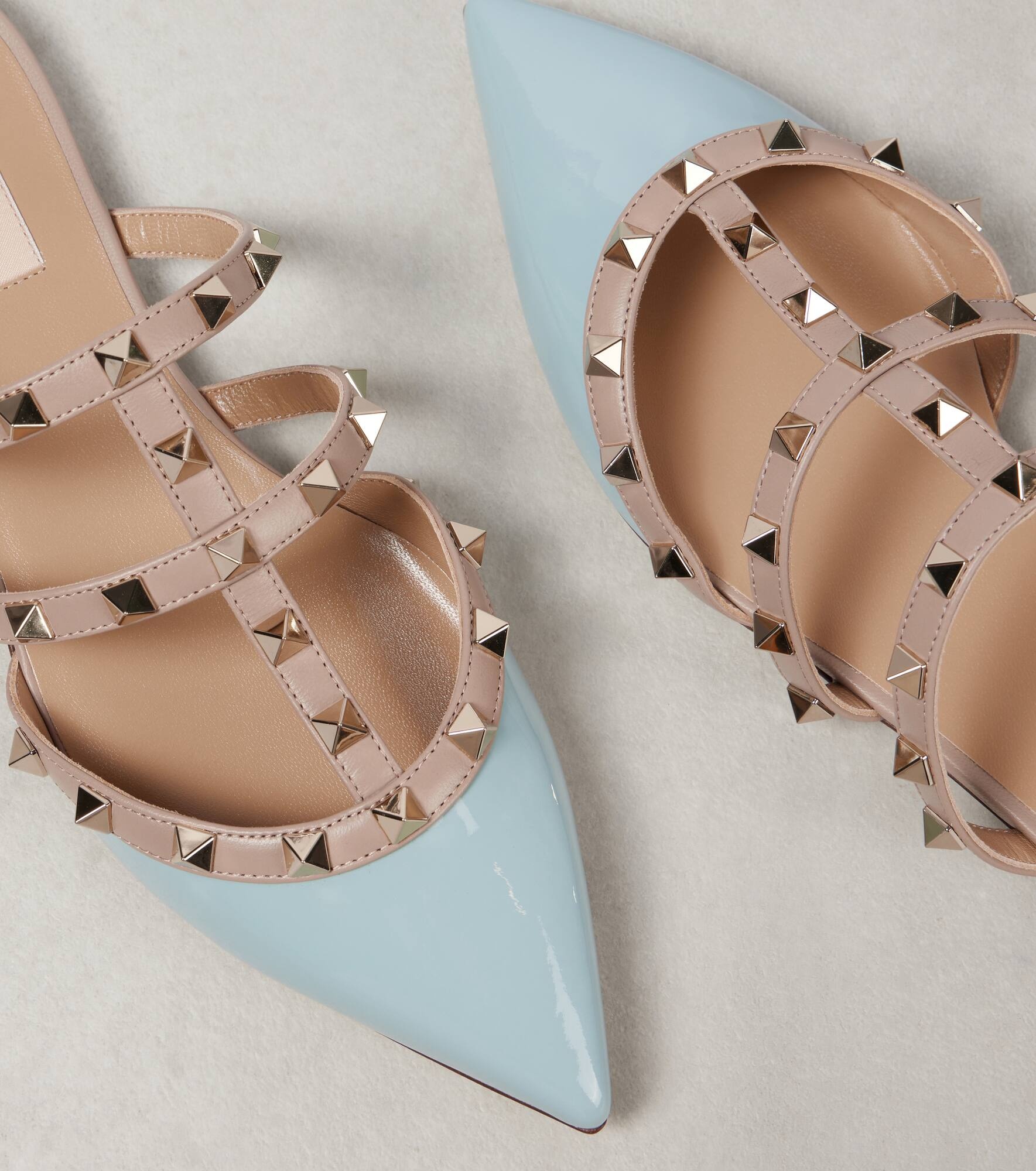 Rockstud leather mules - 6