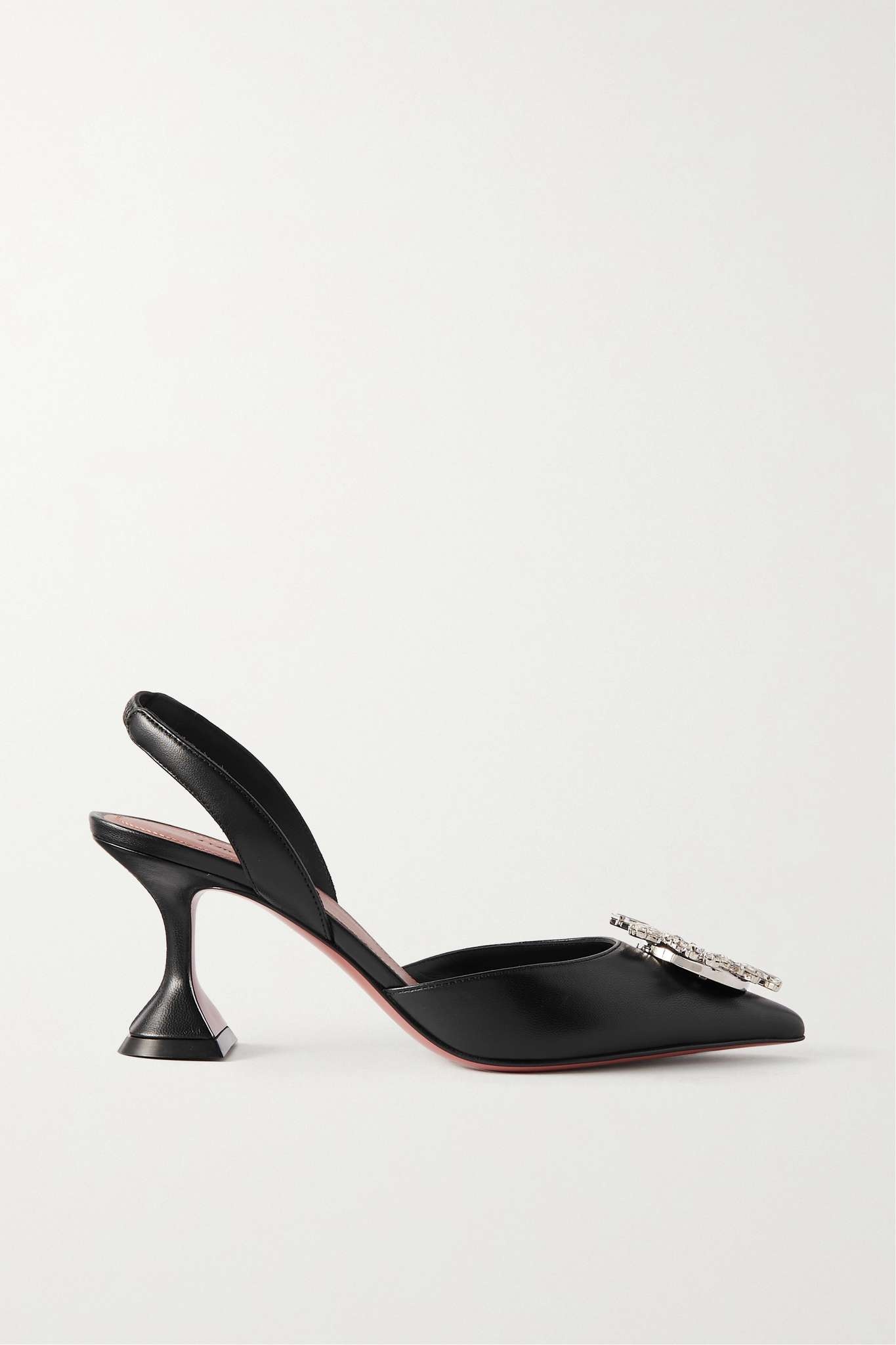 Begum Swarovski crystal-embellished leather slingback pumps - 1