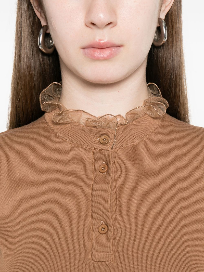ruffled buttoned T-shirt 5