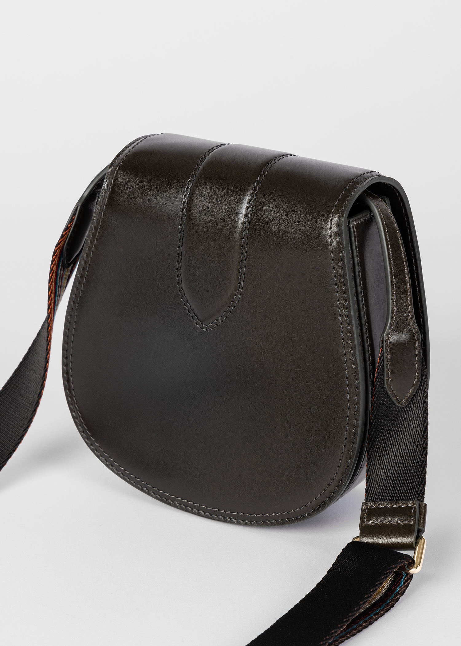 Women's Dark Green Leather Tear Drop Bag - 4