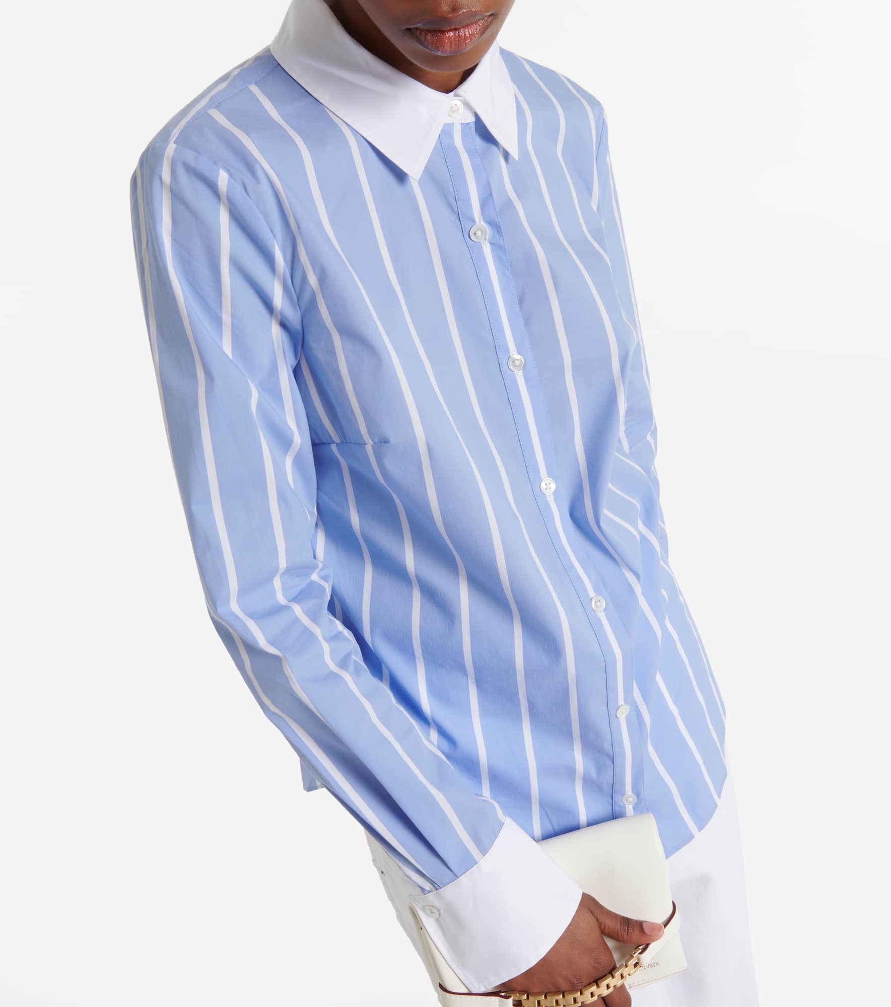 Marisol striped cotton poplin shirt - 7