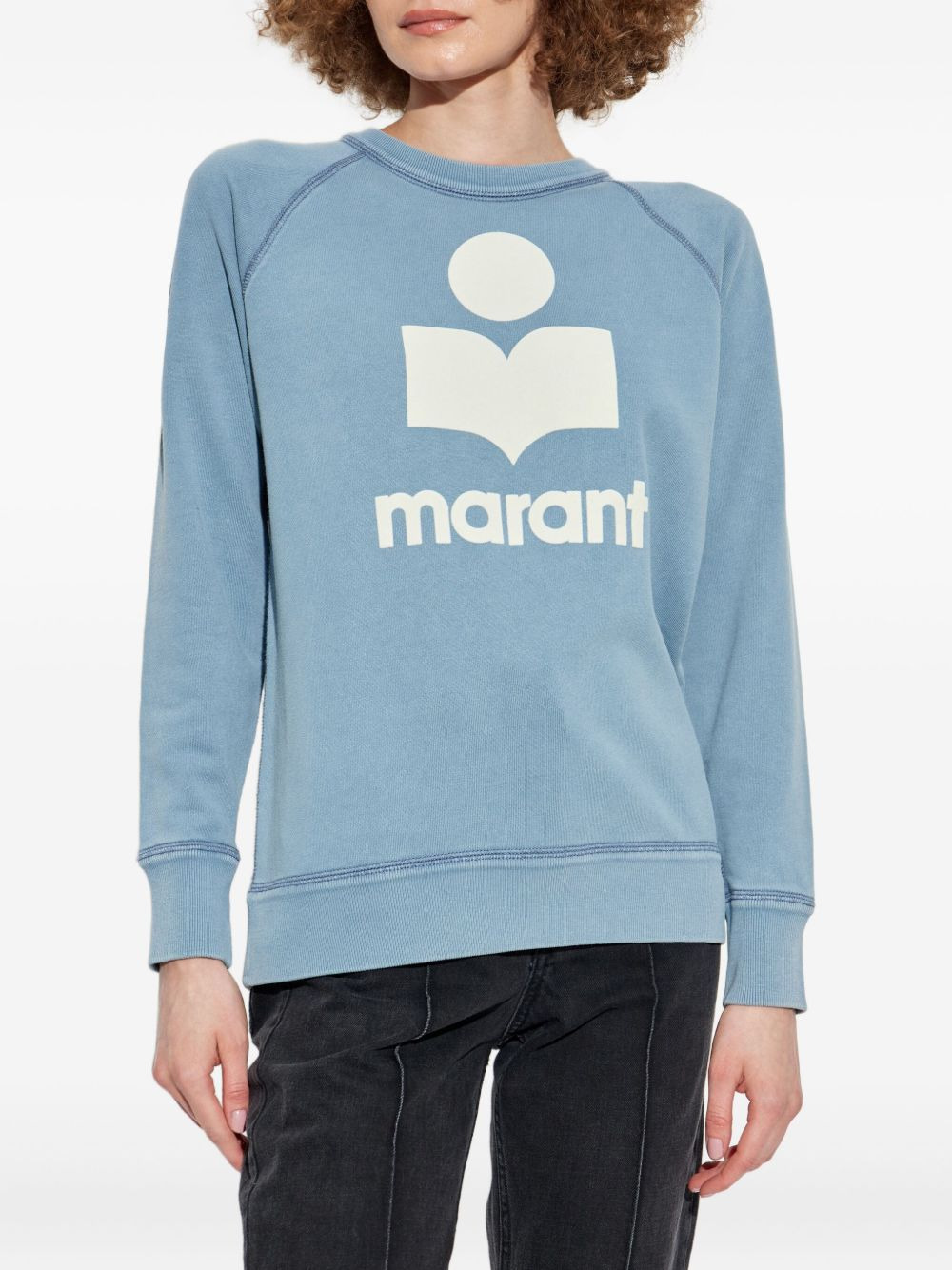 logo-print cotton sweatshirt - 3