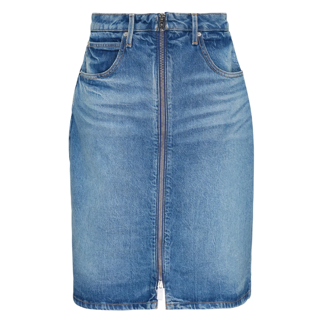 Zip Front Midi Skort - 1