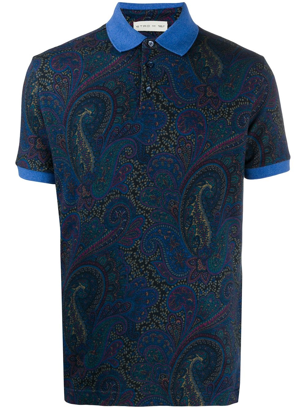 paisley-print polo shirt - 1