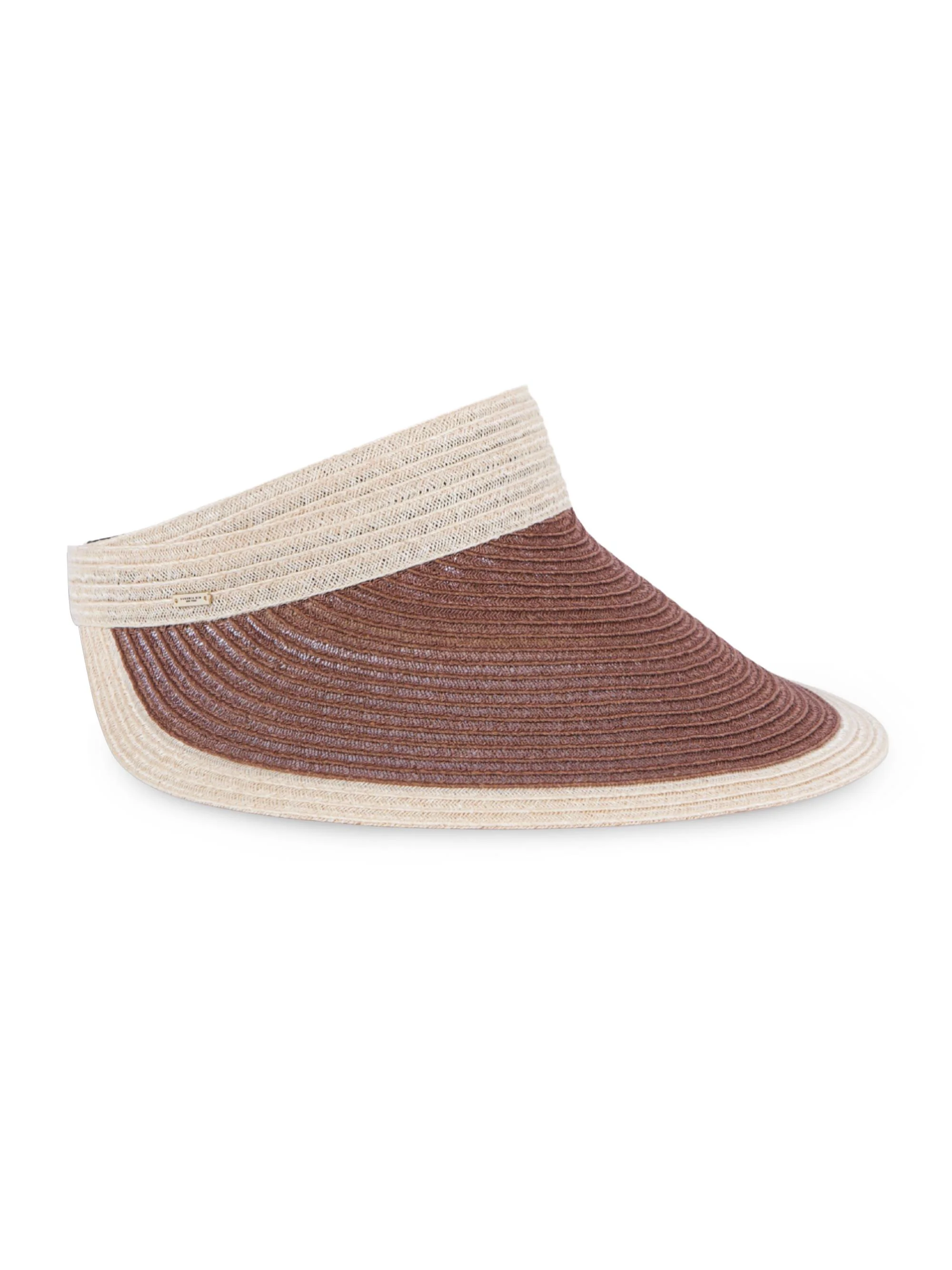 Women's Trixie Colorblocked Hemp-Blend Visor - Natural Chocolate - 1