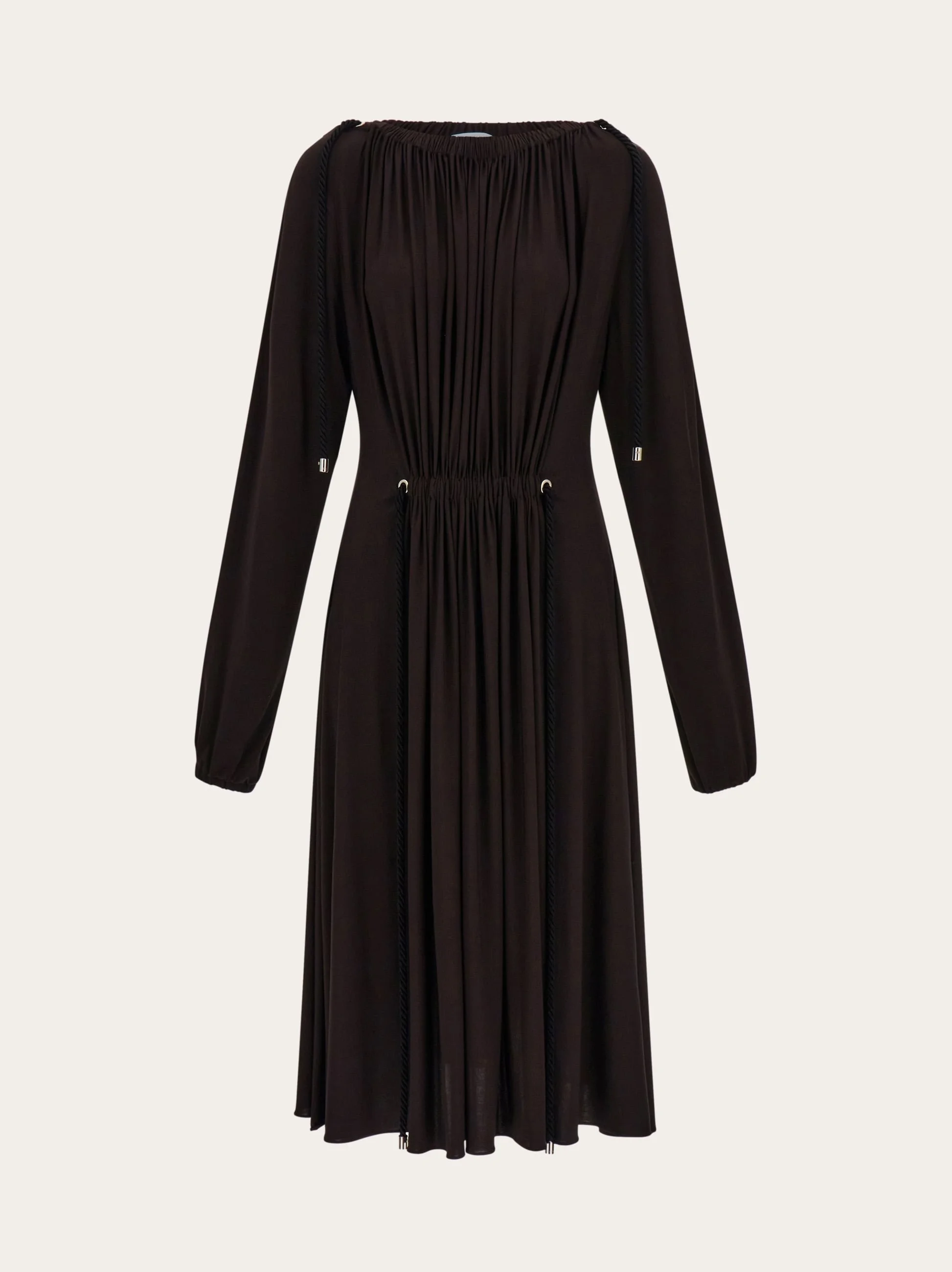 Viscose dress with gathered detailing - 1