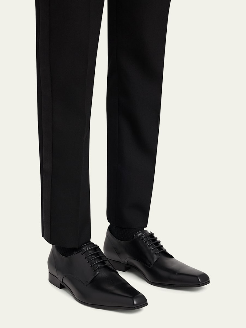 Alexander McQueen Men's Artie Leather Derby Shoes outlook