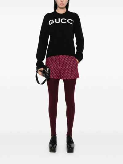 GUCCI intarsia-logo wool sweater outlook