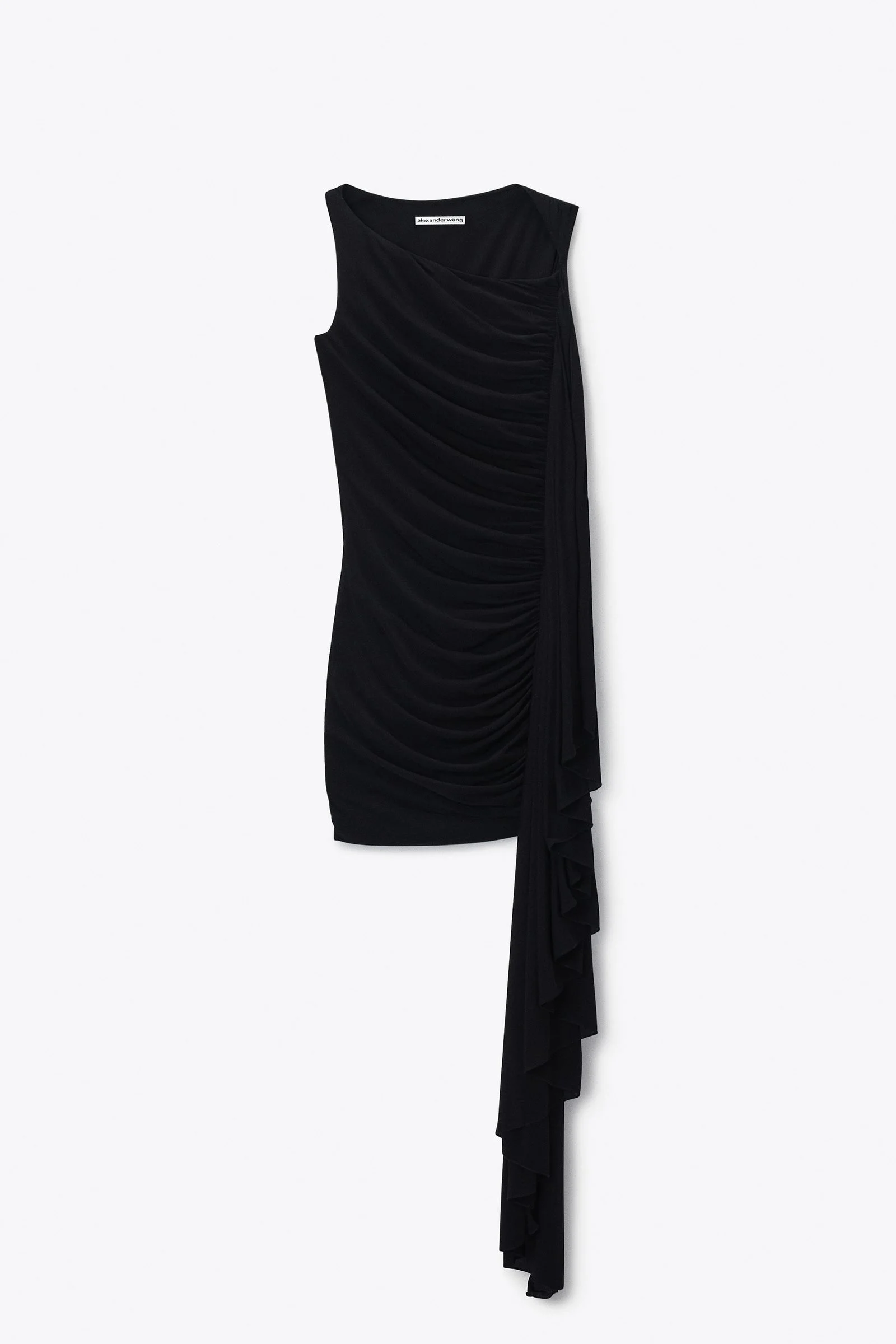 asymmetric ruched mini dress - 1