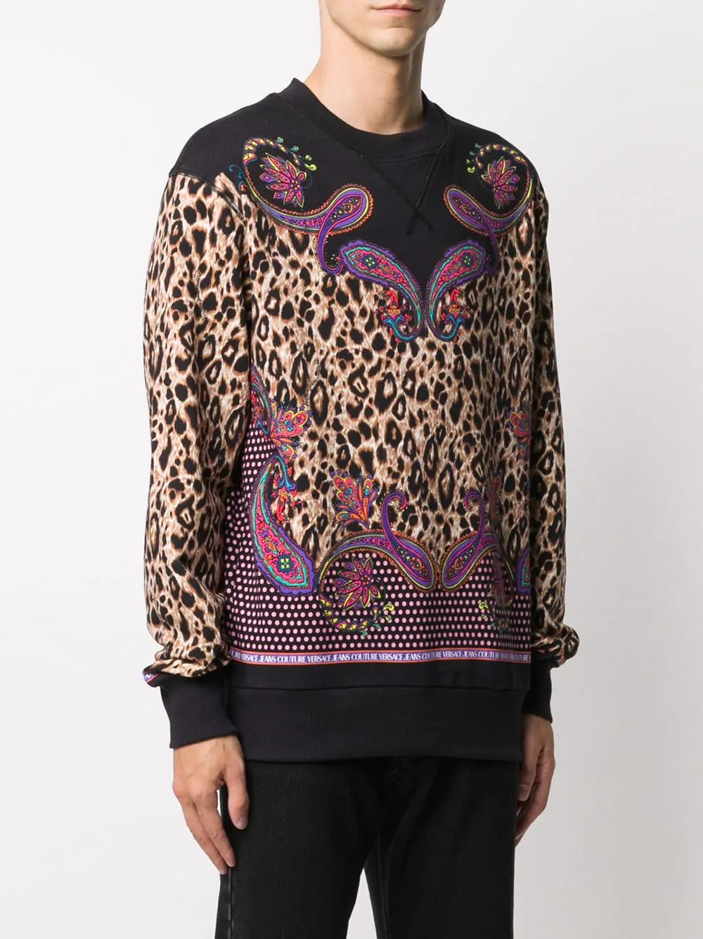 mix-print sweatshirt - 3