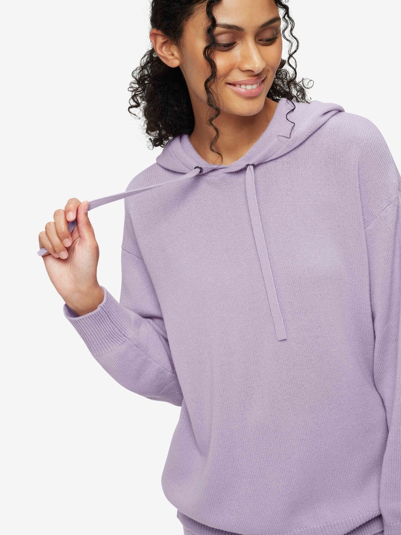 Women's Relaxed Pullover Hoodie Daphne Cashmere Lilac - 2