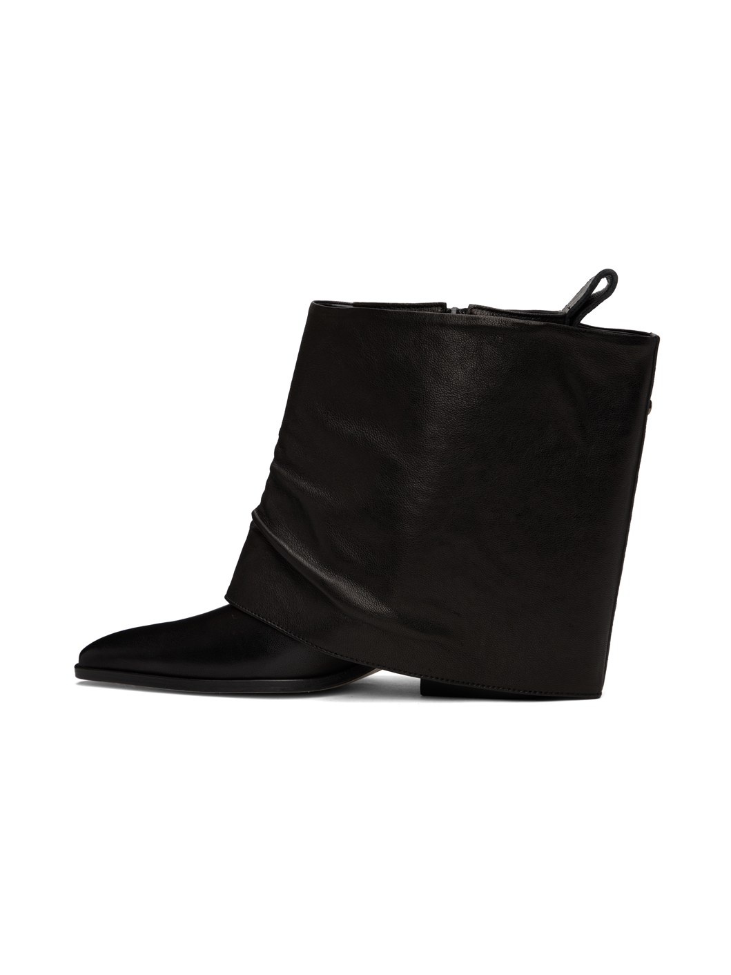 Black Detachable Warmer Western Boots - 3