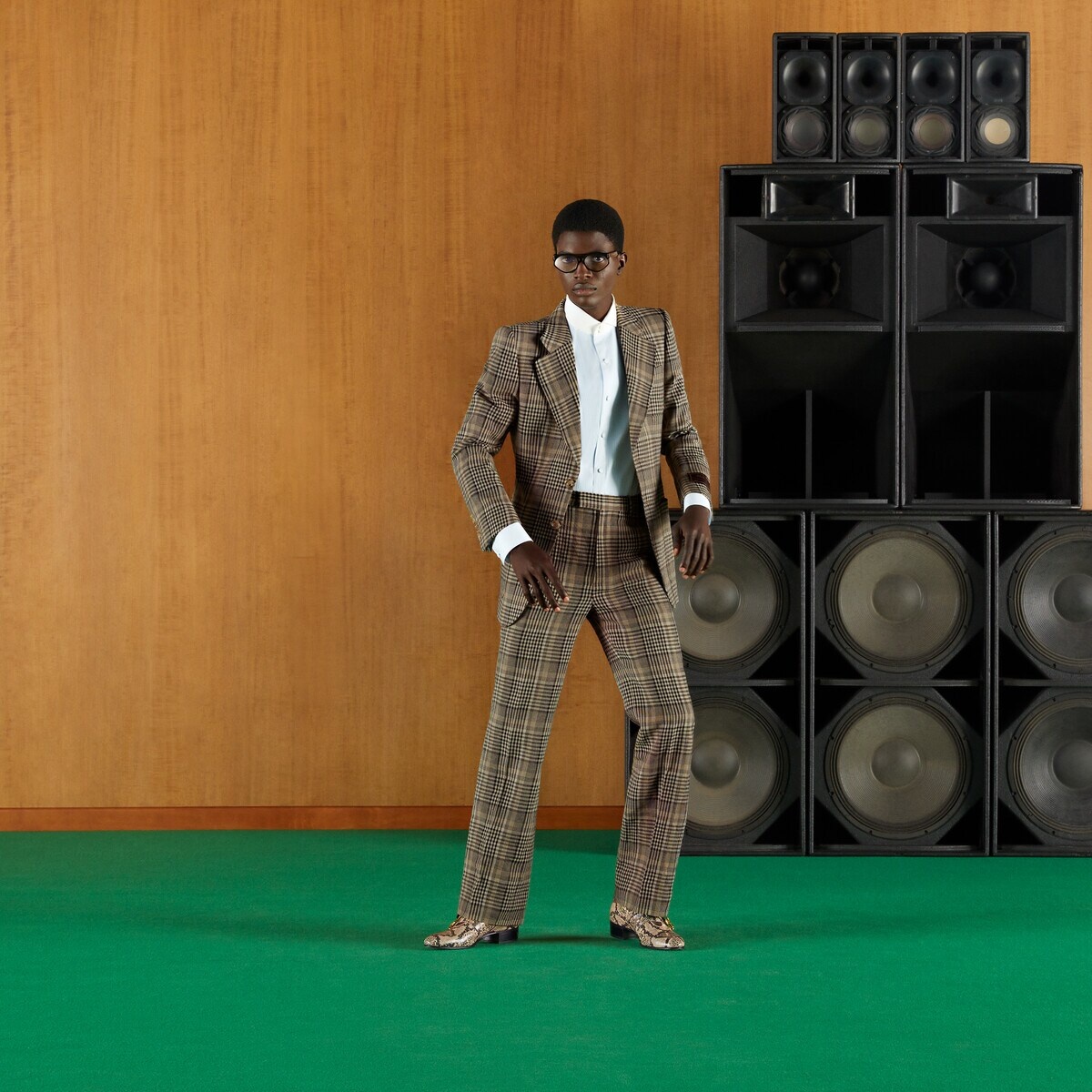 Check wool linen pant - 5
