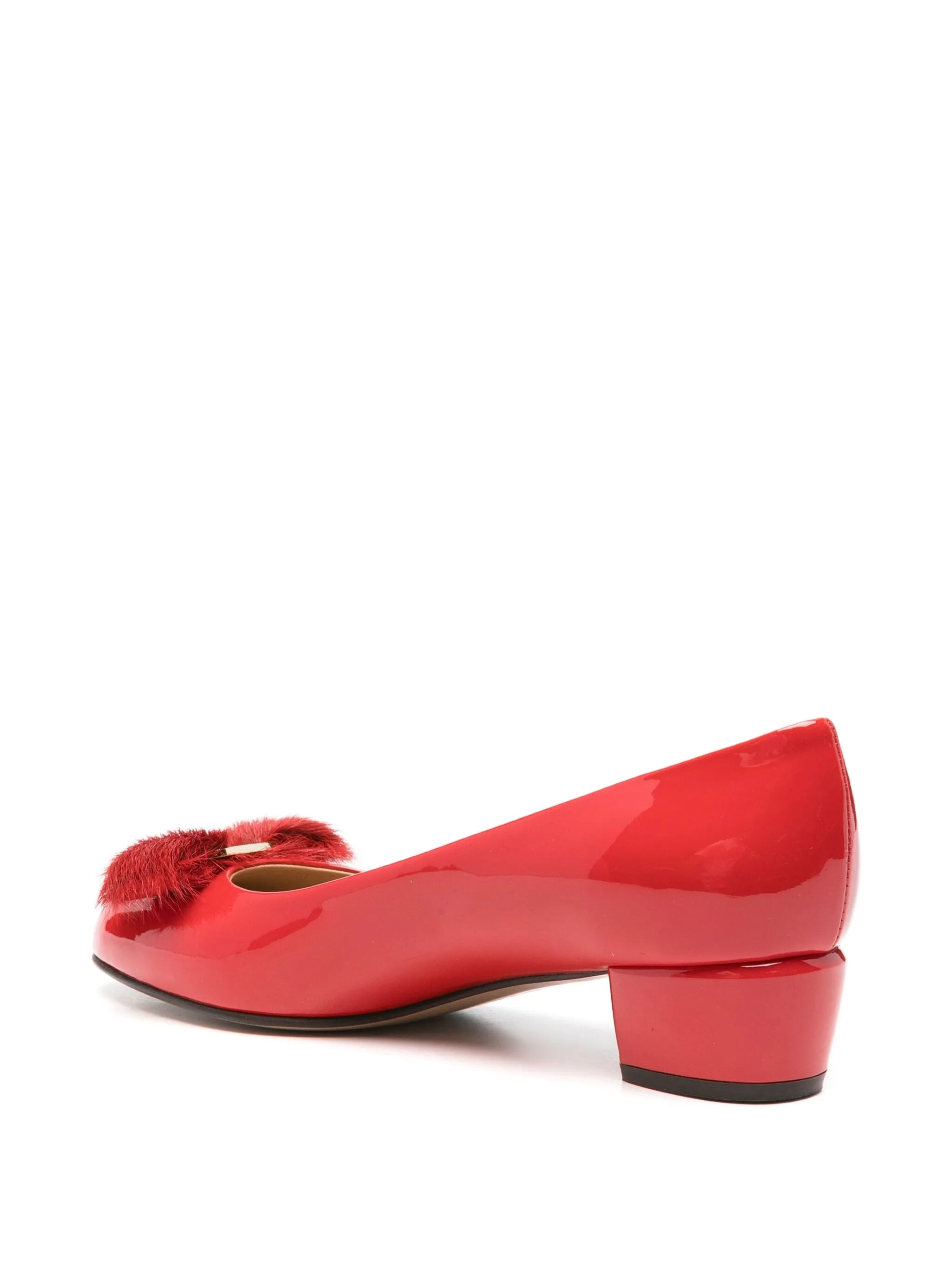 Ferragamo 30mm Vara Leather Flat Pumps - 3