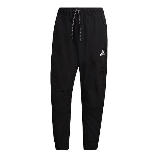 Men's adidas 3S tape Wov Pt Sports Stylish Woven Bundle Feet Cropped Pants/Trousers Black GM5751 - 1