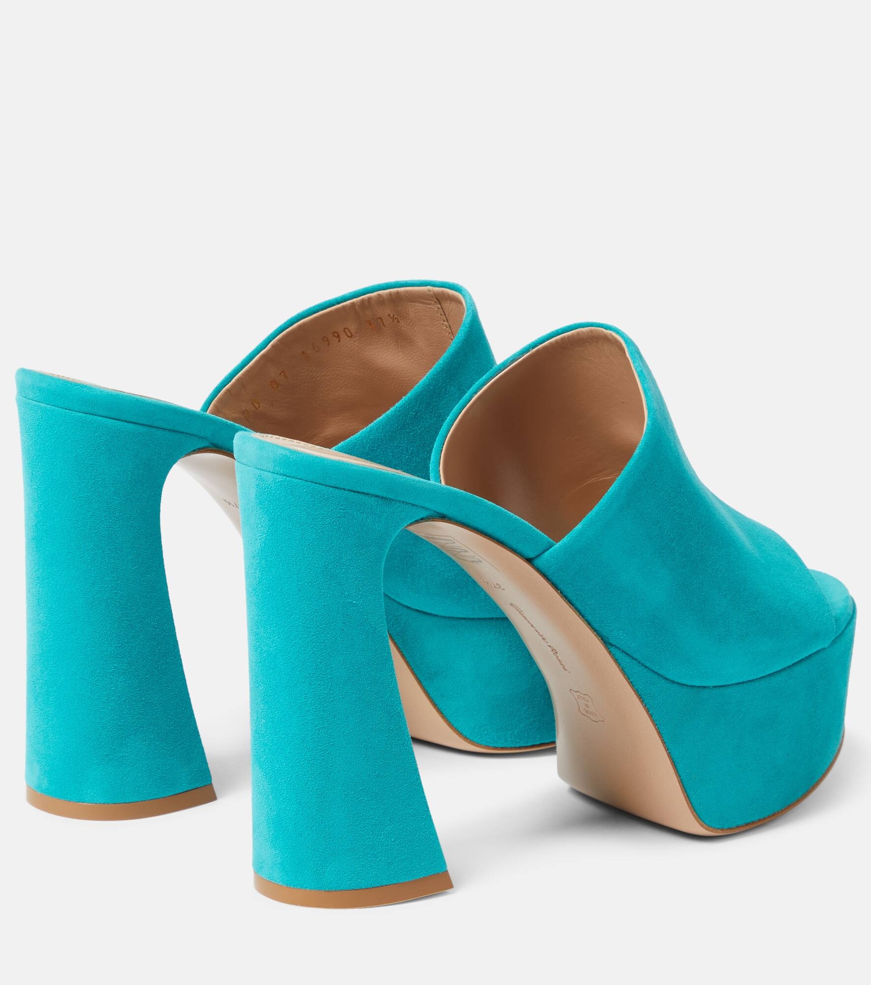 Holly suede platform mules - 3