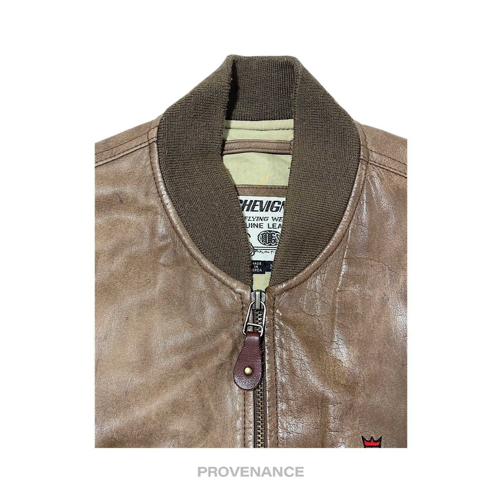Chevignon - Chevignon Vintage Bomber Jacket - Hudson Leather Brown M - 6