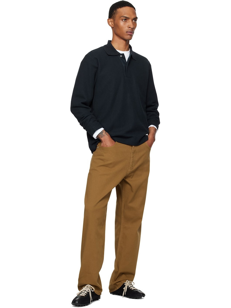 NORSE PROJECTS Navy Ruben Double Face LS Polo outlook