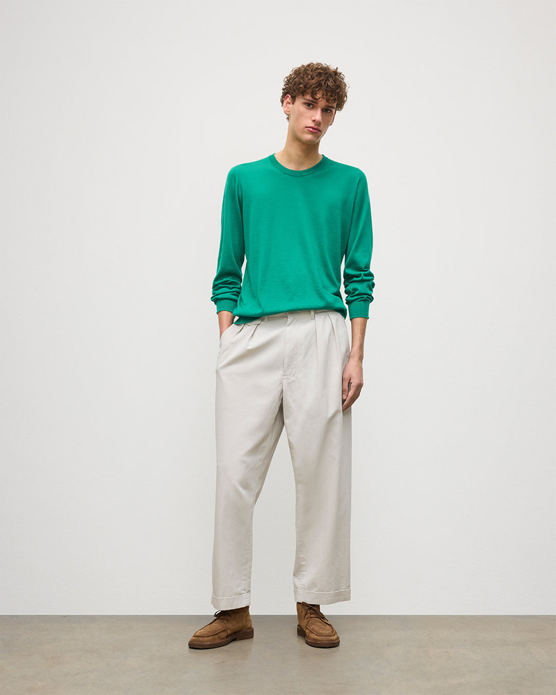 Johnstons of Elgin Fin Bright Green Superfine Cashmere Jumper outlook