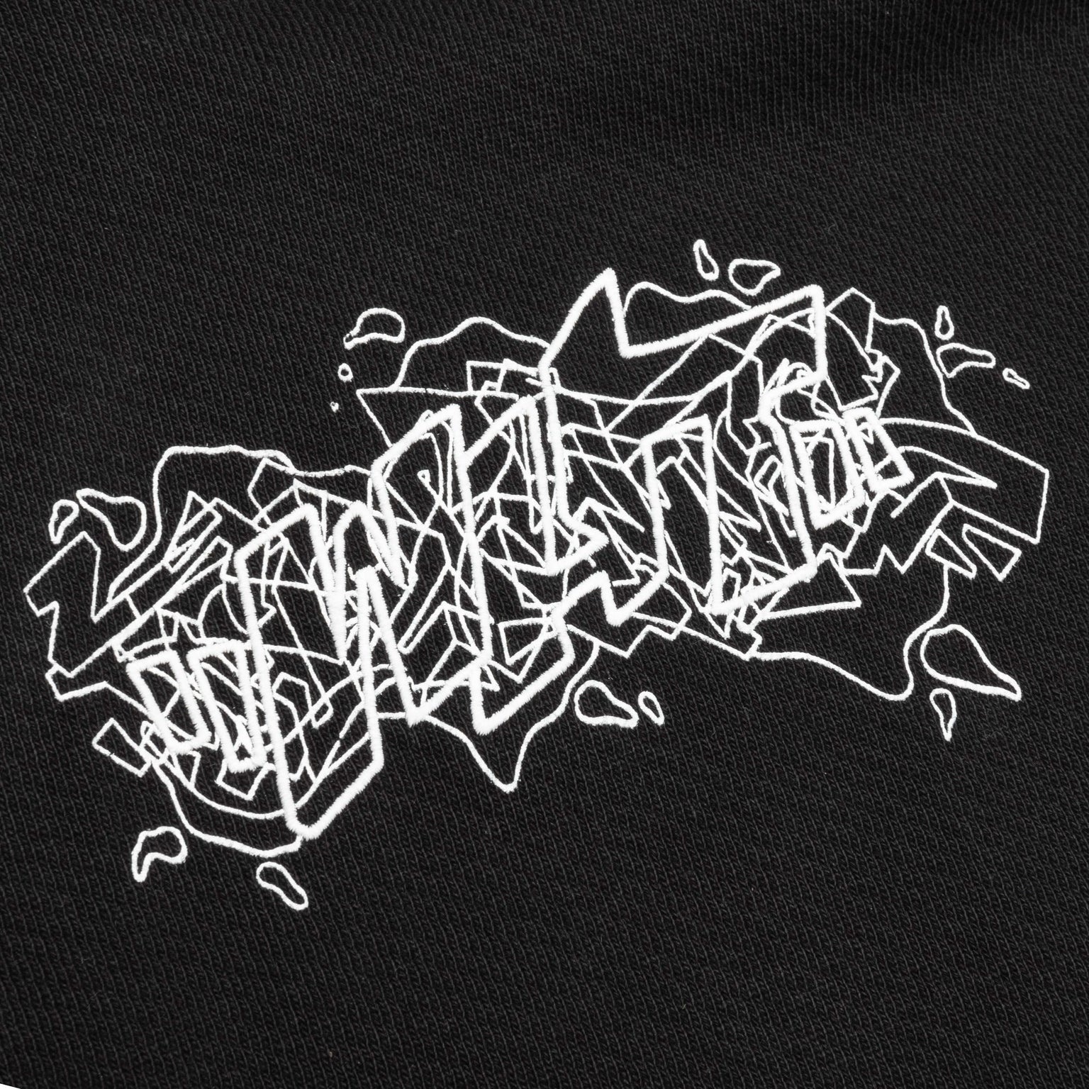 GRAFFITI LAYERZ SLIM HOODIE - BLACK/WHITE - 3