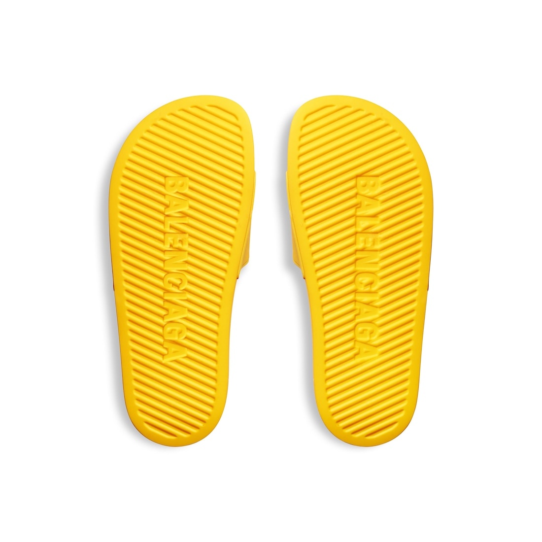 Men's Balenciaga I Scholl Pool Slide Sandal in Yellow/blue - 7