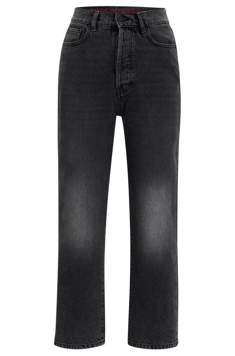 MODERN-FIT WIDE-LEG JEANS IN BLACK DENIM 1