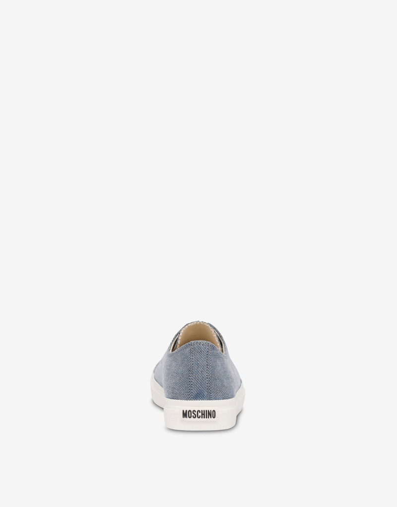 Moschino FLOCKED DENIM SNEAKERS outlook