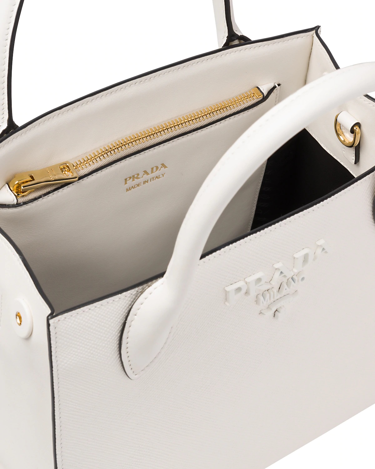 Small Saffiano Leather Prada Monochrome Bag - 5