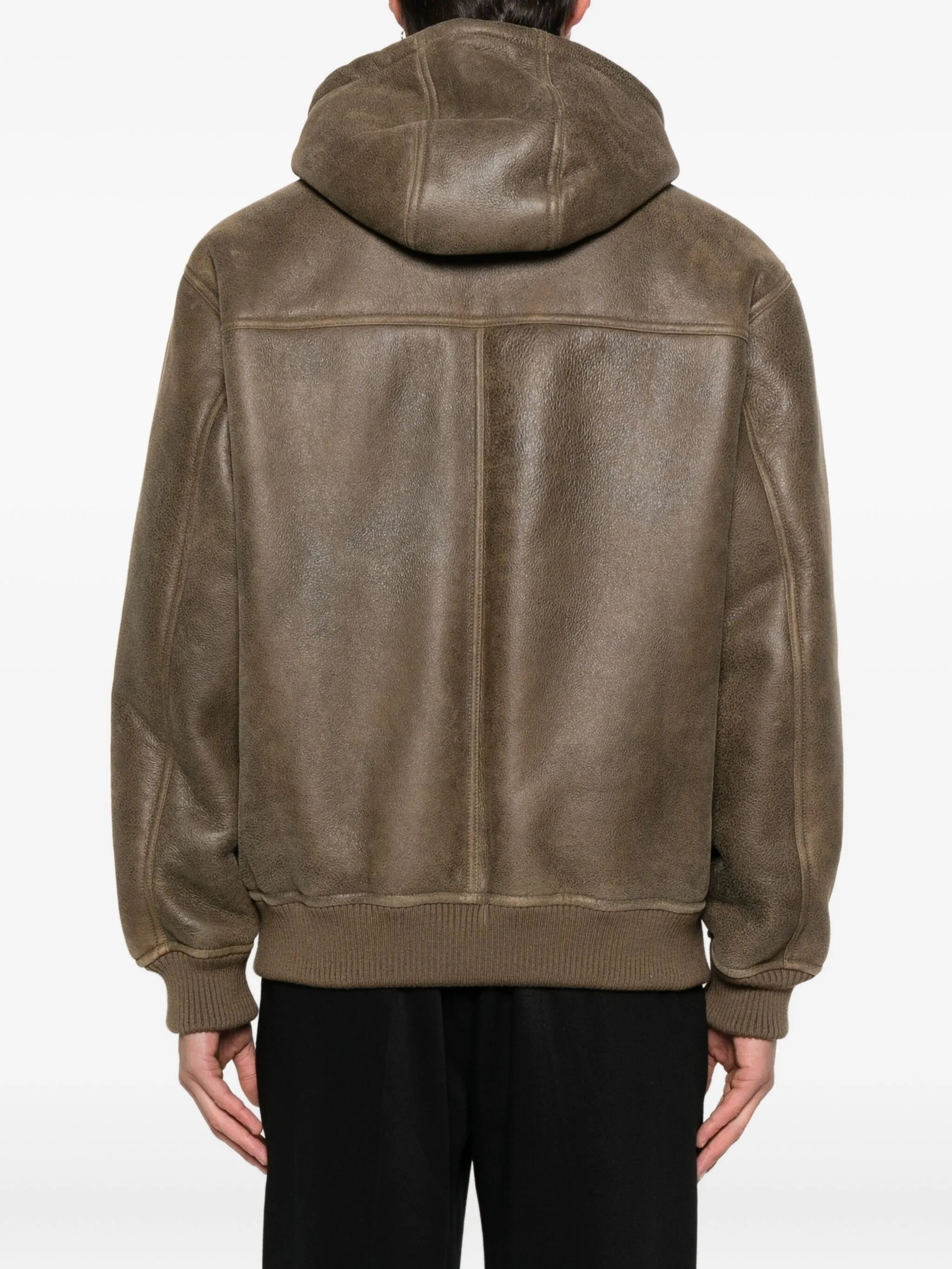 Emporio Armani Hooded Shearling Jacket - 3
