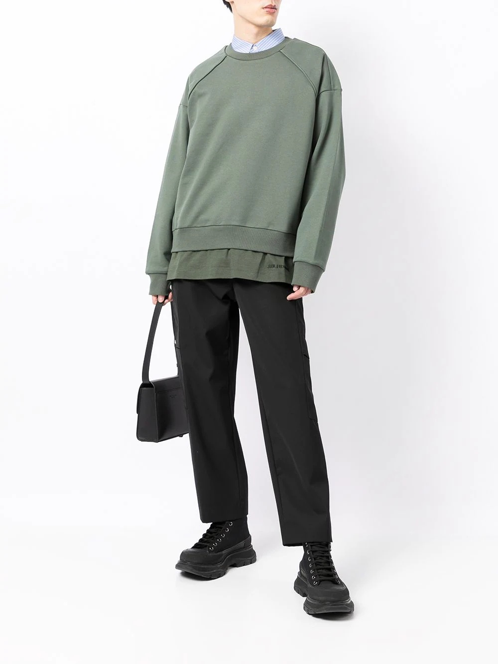 tonal layered sweatshirt - 2