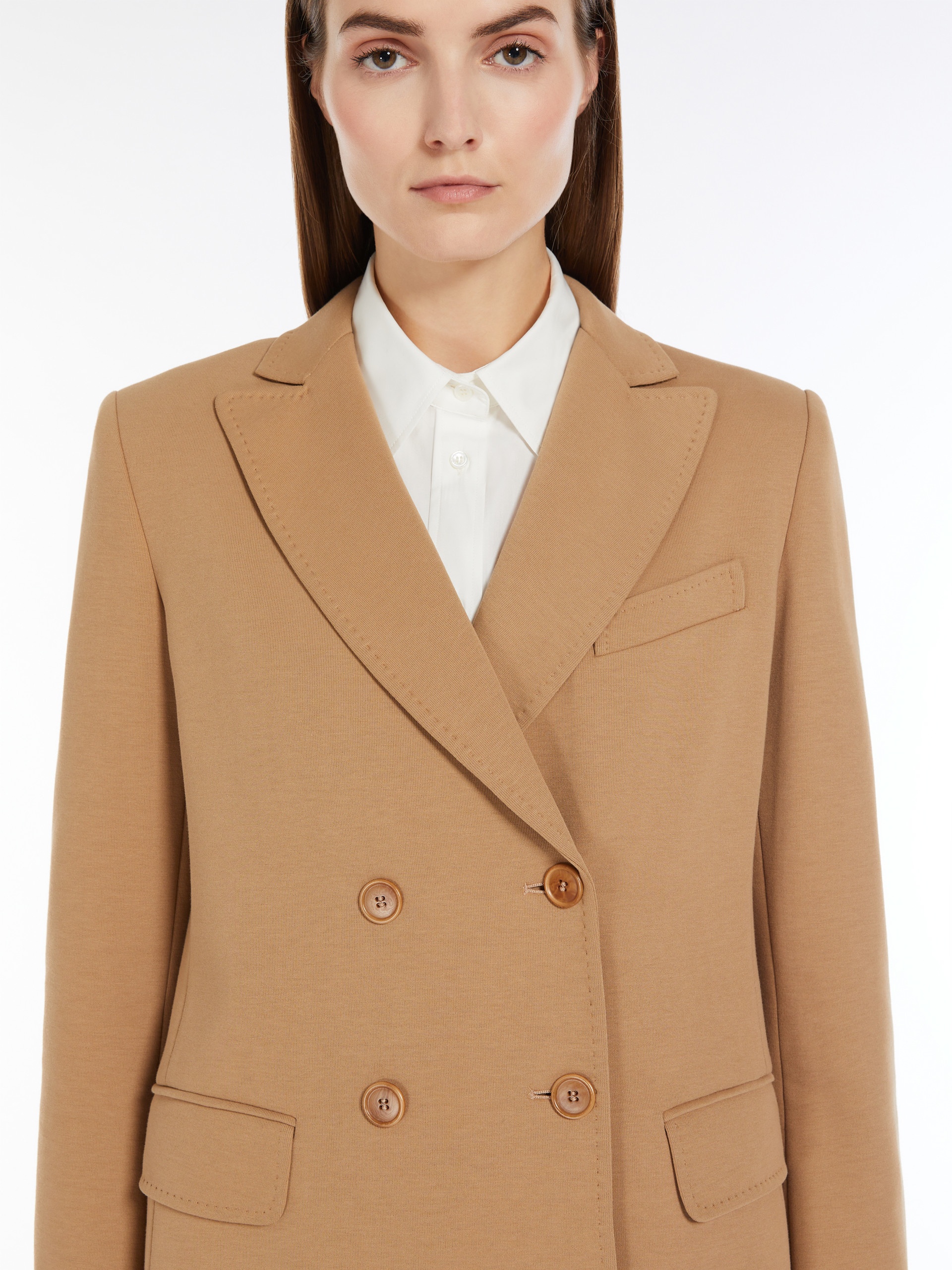 GUELFI Double-breasted jersey blazer - 6