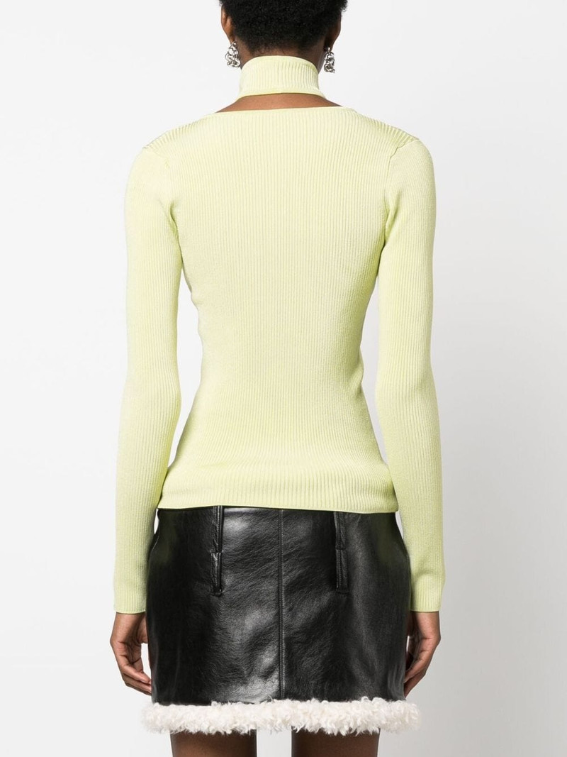 cut-out ribbed-knit jumper 4