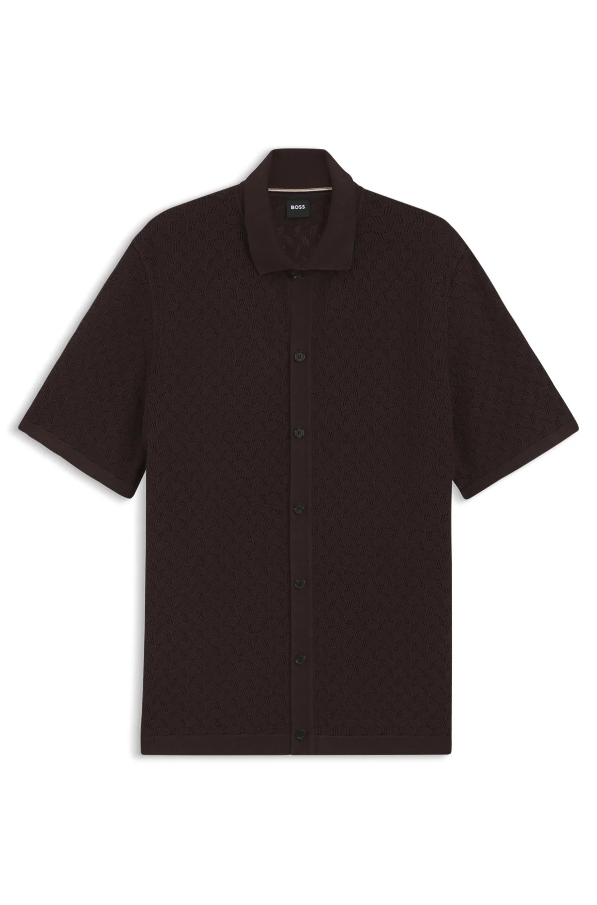 REGULAR-FIT SHIRT IN KNITTED COTTON - 1
