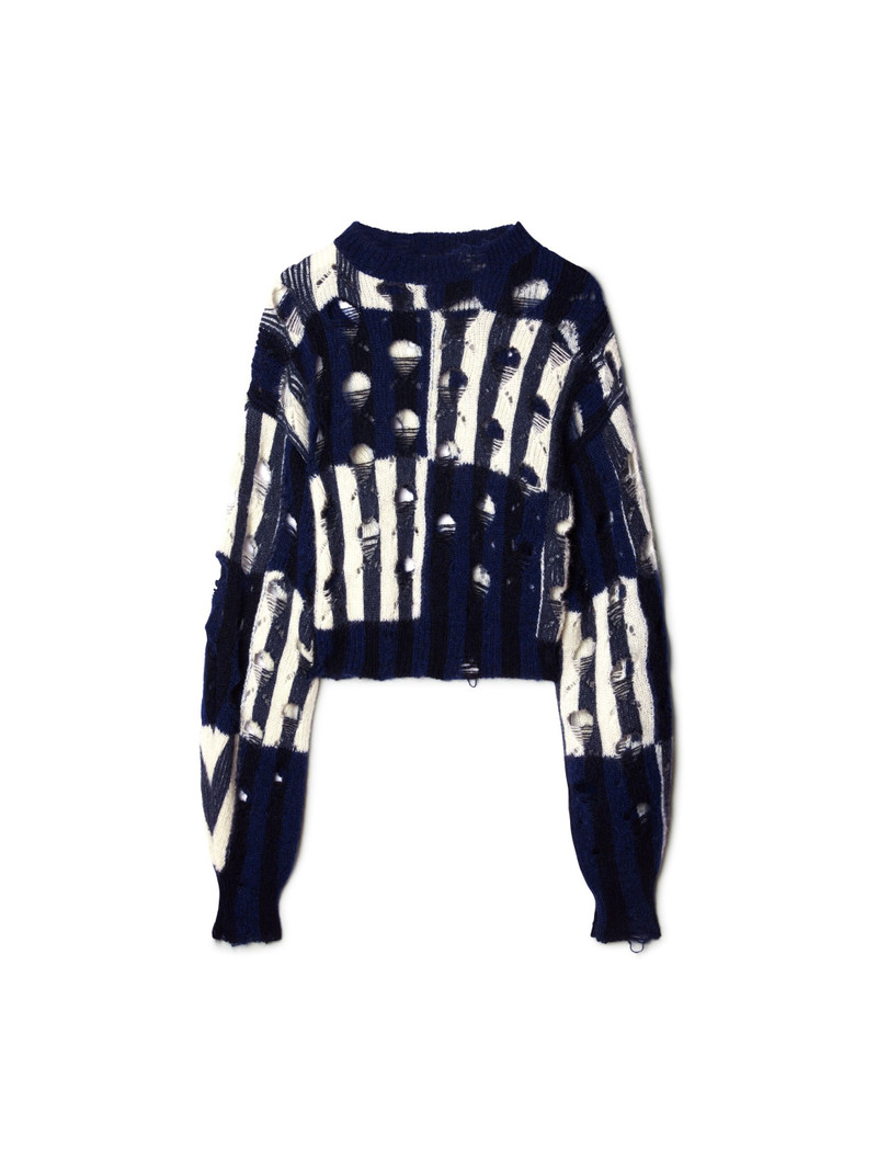Shibori Distressed Crewneck - 1