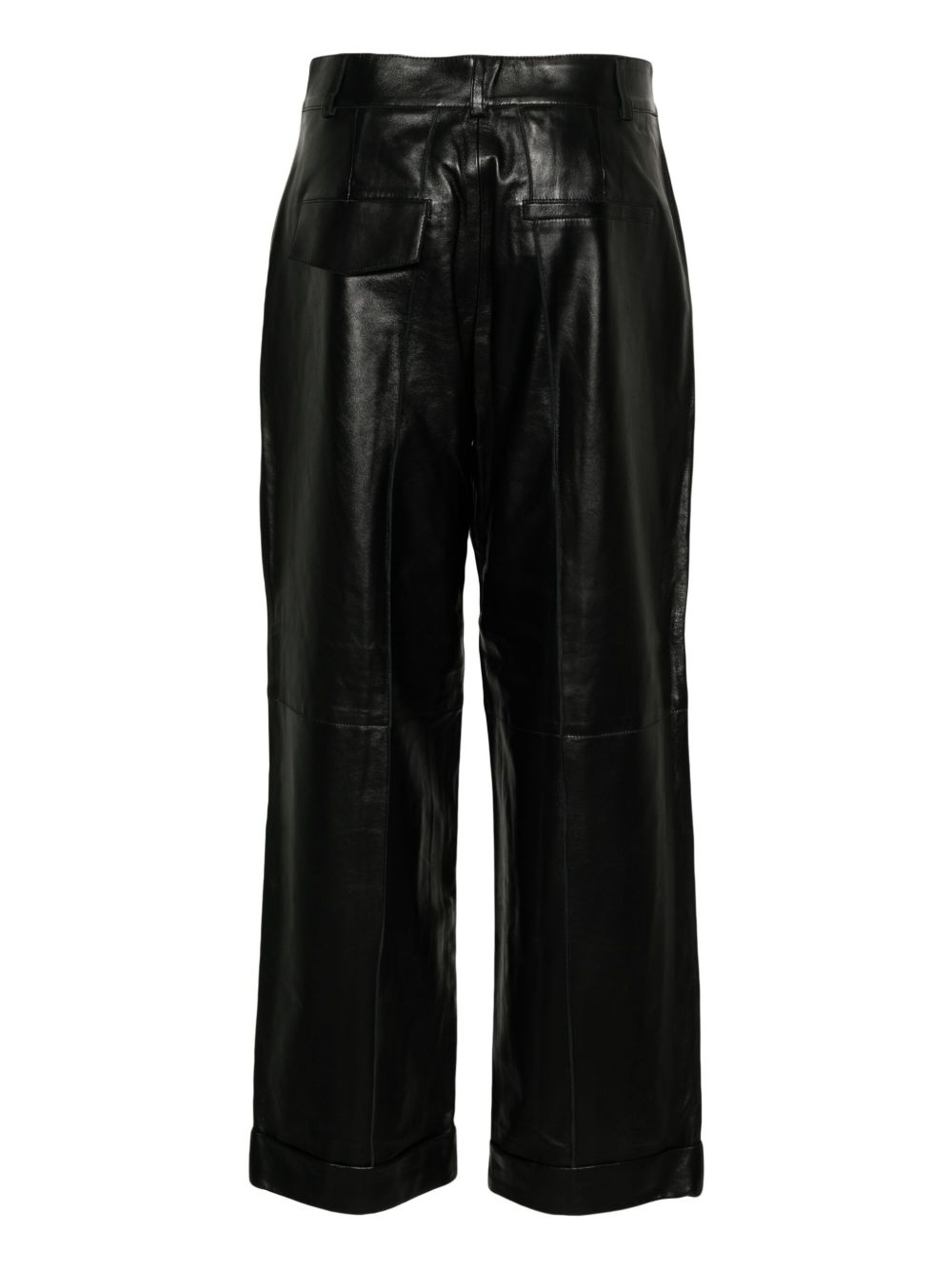 Zima leather straight-leg trousers - 2