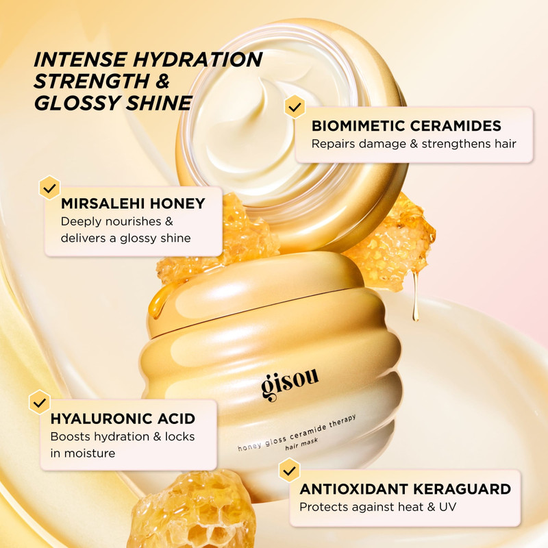Gisou Honey Gloss Ceramide Therapy Hair Mask 75ml 6