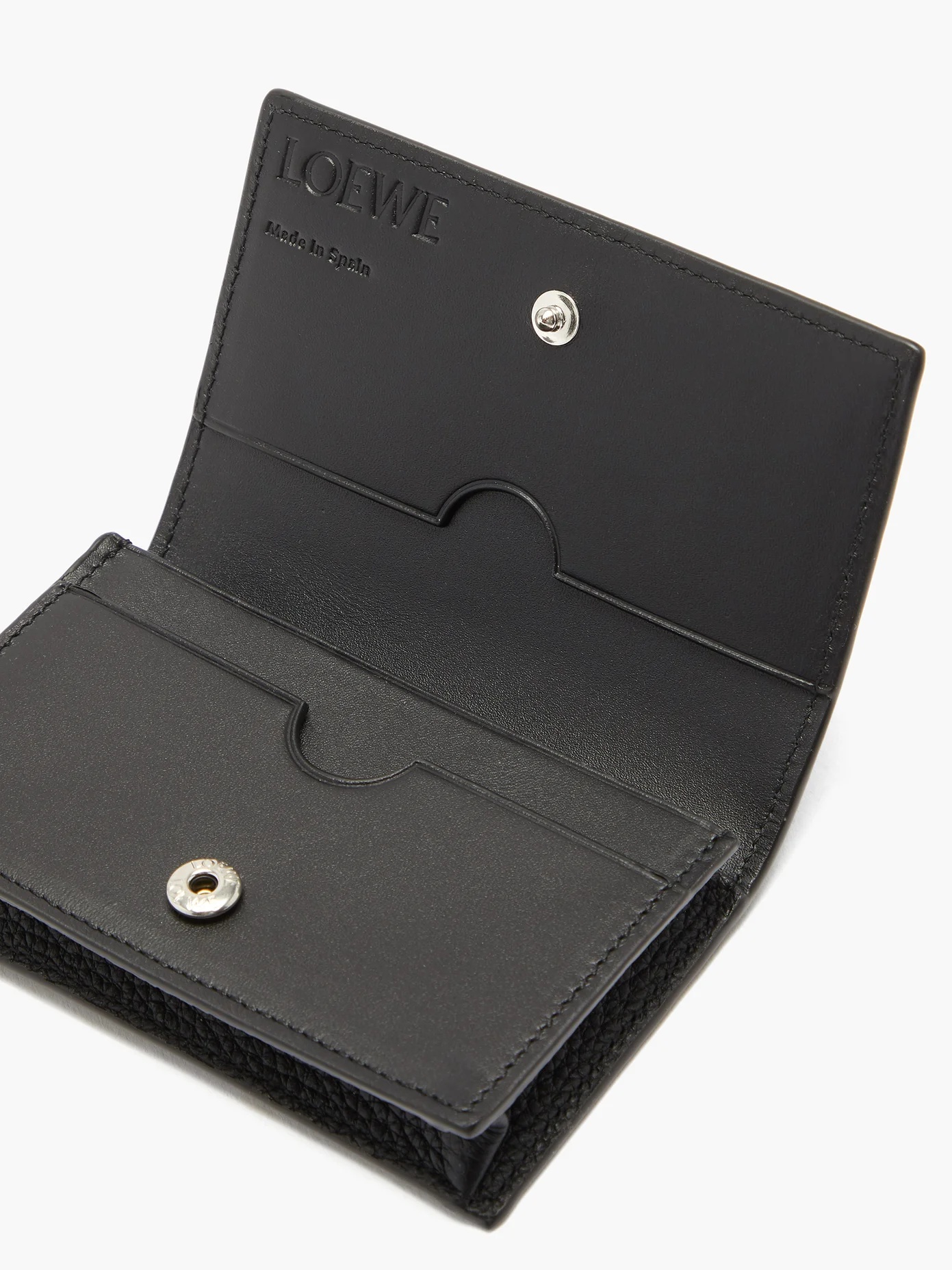 Anagram-debossed leather cardholder - 3