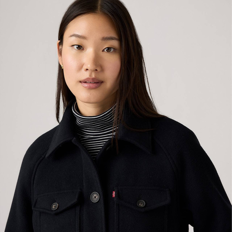 WOOL BLEND RAGLAN SLEEVE SHIRT JACKET 4